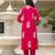 Rayon rani pink printed salwar kameez
