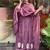Chanderi silk embroidered mauve anarkali suit