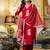 Rayon red printed salwar kameez