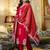Rayon red printed salwar kameez
