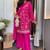 Rani pink embroidered chinon eid palazzo suit