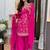 Rani pink embroidered chinon eid palazzo suit
