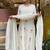 Chanderi silk embroidered white color suit