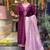 Chanderi dark magenta embroidered salwar suit