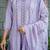 Lavender muslin cotton embroidered kurta set
