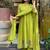 Light green chanderi silk embroidered anarkali suit