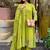 Light green chanderi silk embroidered anarkali suit