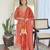 Rayon printed salwar kameez in orange