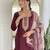Rayon embroidered salwar kameez in magenta