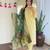 Light yellow chanderi viscose embroidered suit