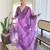 Rayon printed salwar kameez in purple