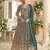 Green embroidered georgette free size stitched anarkali suit