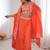 Beautiful Orange Crepe Designer Lehenga Choli With Sequins Shrug
