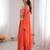 Beautiful Orange Crepe Designer Lehenga Choli With Sequins Shrug