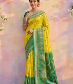 yellow soft silk saree for women – elegant traditional & party wear saree