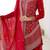Red premium faux georgette embroidered top palazzo set with dupatta – festive & party wear suit