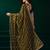 Green thread work net party wear saree with velvet blouse