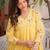 Yellow cotton embroidered summer kurta sets