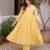 Yellow cotton embroidered summer kurta sets