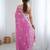 pink chiffon crush saree with ultra satin blouse – sequins, moti & cut dana work designer party wear saree