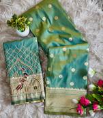 green color paithani art silk saree 