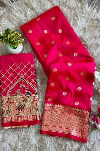 purple color paithani art silk saree 