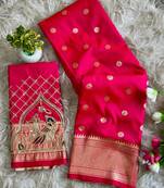 purple color paithani art silk saree 