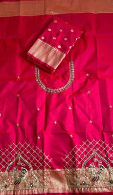 purple color paithani art silk saree  2