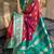 maroon color art silk saree with contrast blouse