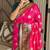 pink color art silk saree with contrast blouse