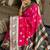 pink color art silk saree with contrast blouse