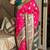 pink color art silk saree with contrast blouse