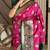 rani pink color art silk saree with contrast blouse