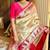cream color tissue art silk saree with contrast blouse