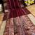 maroon color tussar art silk saree with blouse