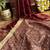 maroon color tussar art silk saree with blouse