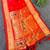 orange color paithani art silk saree with designer blouse
