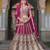 RANI PINK Pure Butterfly Net Embroidered Lehenga Choli with Dupatta     Sequins & Diamond Work Bridal Wedding
