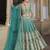 SEA GREEN Pure Butterfly Net Embroidered Lehenga Choli with Dupatta     Sequins & Diamond Work Bridal Wedding