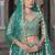 SEA GREEN Pure Butterfly Net Embroidered Lehenga Choli with Dupatta     Sequins & Diamond Work Bridal Wedding