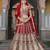RED Pure Butterfly Net Embroidered Lehenga Choli with Dupatta     Sequins & Diamond Work Bridal Wedding