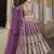 WINE Pure Butterfly Net Embroidered Lehenga Choli with Dupatta     Sequins & Diamond Work Bridal Wedding