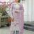 Lavender CHINNON SILK EMBROIDERY WORK FULLY  SALWAR SUIT