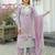 Lavender CHINNON SILK EMBROIDERY WORK FULLY  SALWAR SUIT