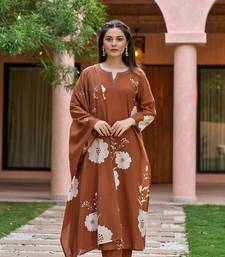Women's Gorgeous Printed Work Muslin Fabric Straight Kurta Pant and Dupatta Set