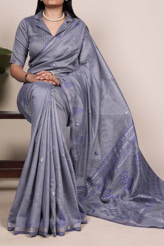 Timeless elegance cotton silk saree with intricate zari weaving