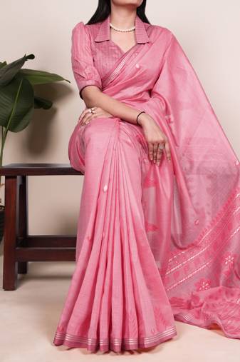 Timeless elegance cotton silk saree with intricate zari weaving