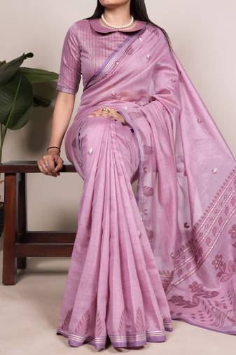 Timeless elegance cotton silk saree with intricate zari weaving