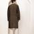 Men’s straight moss green viscose silk zari-work kurta