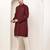 Men’s onyx maroon textured threadwork kurta